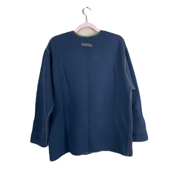 Women's Vintage LL Bean Navy Knit Button Lamb's Wool Chore Sweater M Medium - Picture 3 of 11